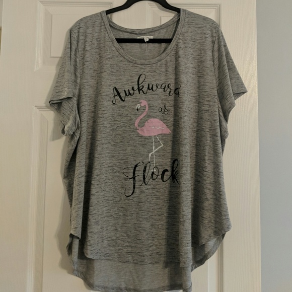 plus size flamingo top